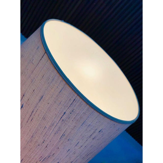 Danish Floor Lamp with Wild Silk Lampshade, 1960s For Sale - Image 6 of 18