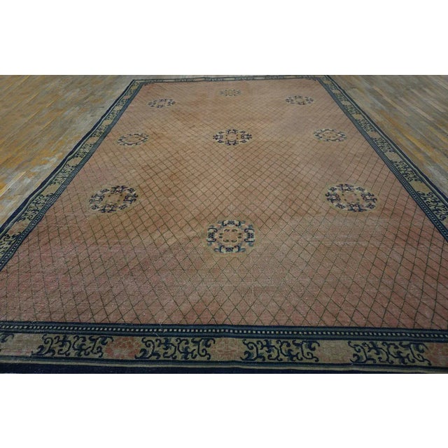 Antique Chinese Rug, Size: 9' 6" x14' 6" Chinese Carpets made in China proper. See entries Ningshia, Peking, Art Deco....