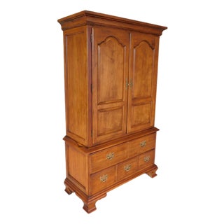 Thomasville Fisher Park Pecan Wood Armoire Tall Chest For Sale