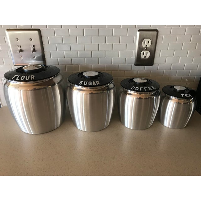 1950’s Vintage MidCentury Modern Kromex Canister Set of 4 Chairish