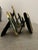 Elevate your tabletop styling or curated gallery shelves with this striking set of 5 vintage postmodern brass picture...