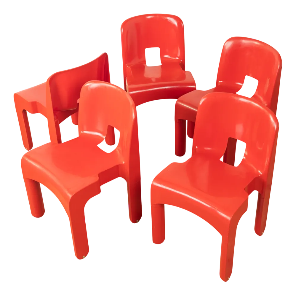 Model 4867 Chairs by Joe Colombo for Kartell, Set of 5 | Chairish