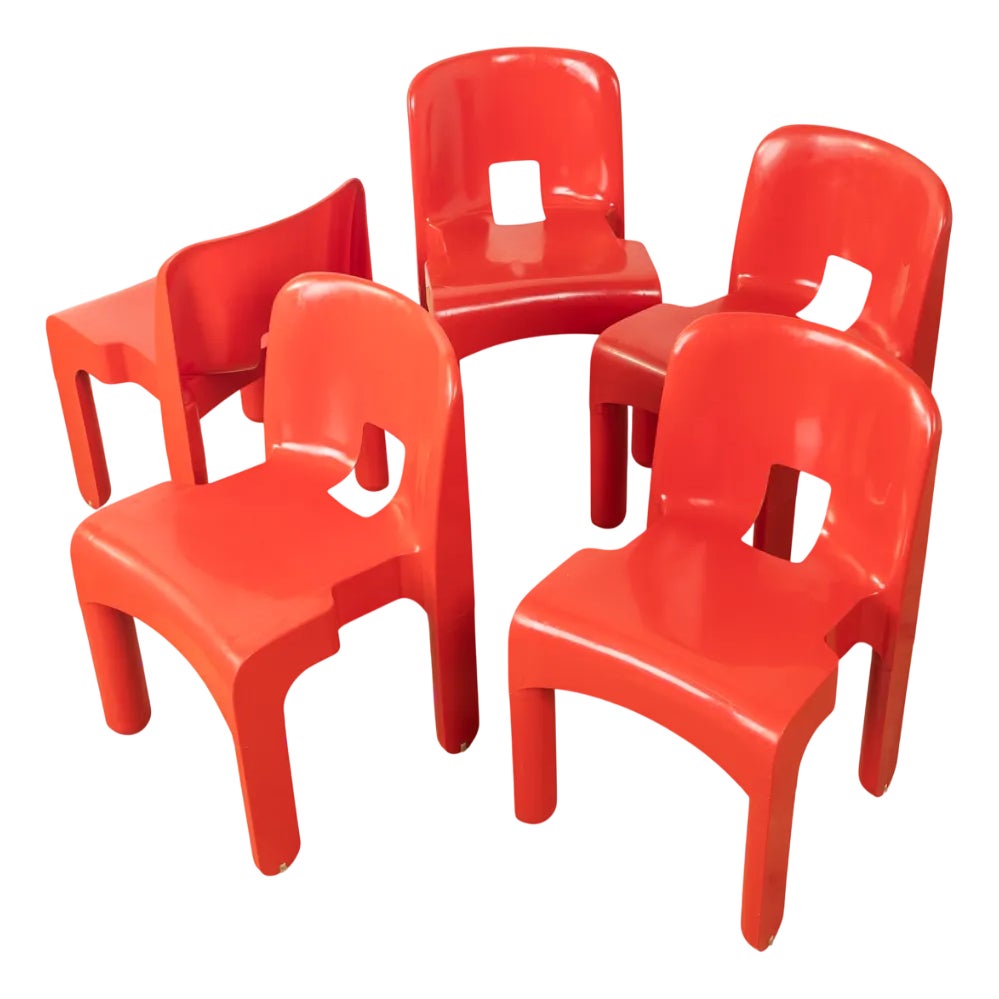 Model 4867 Chairs by Joe Colombo for Kartell, Set of 5 | Chairish