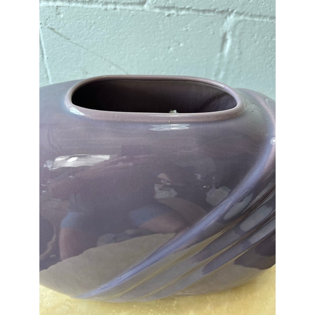 Purple Postmodern Sculptural Aubergine Glazed Ceramic Vase by Jenkins Ceramics For Sale - Image 8 of 9