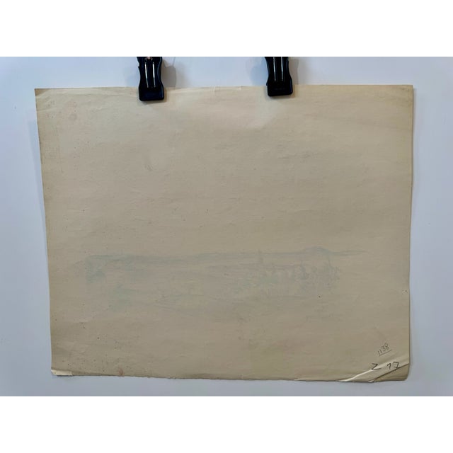 Henry Emil Salloch Original Watercolor on Paper Wolfenbrunn, Germany. 1955. For Sale In Atlanta - Image 6 of 6