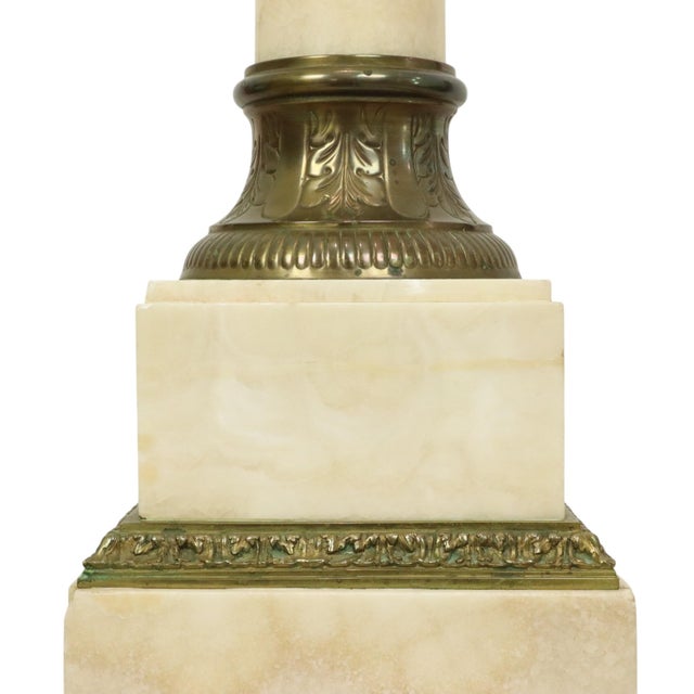Antique Onyx Marble and Bronze Column, 1890s For Sale - Image 16 of 18
