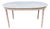 1980s Hollywood Regency Faux Bamboo Dining Table With One Extra Leaf Yellow White Top For Sale