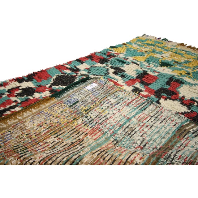 Late 20th Century Vintage Berber Moroccan Rug - 04'04 X 05'06 For Sale - Image 5 of 6