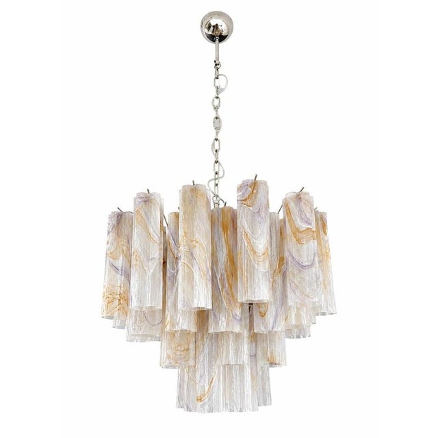 Metal Vintage Murano Glass Chandelier, 1990 For Sale - Image 7 of 12