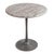 Elevate your patio, garden, or dining space with this elegant indoor-outdoor round marble bistro table, featuring a...