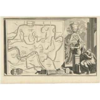 Map of Ancient Rome Illustrating Major Monuments and the Seven Hills, 1704 For Sale