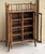 Late 19th Century English Bamboo Bookcase Cabinet With Gallery Top and Two Glazed Doors For Sale - Image 5 of 18