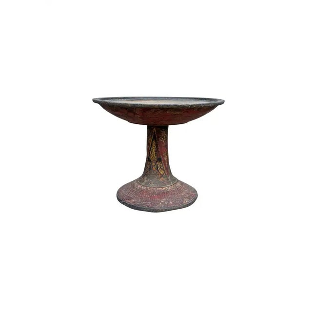 1920s Balinese Offering Tray / Bowl 'Dulang' With Floral Motif C. 1910 For Sale - Image 5 of 7