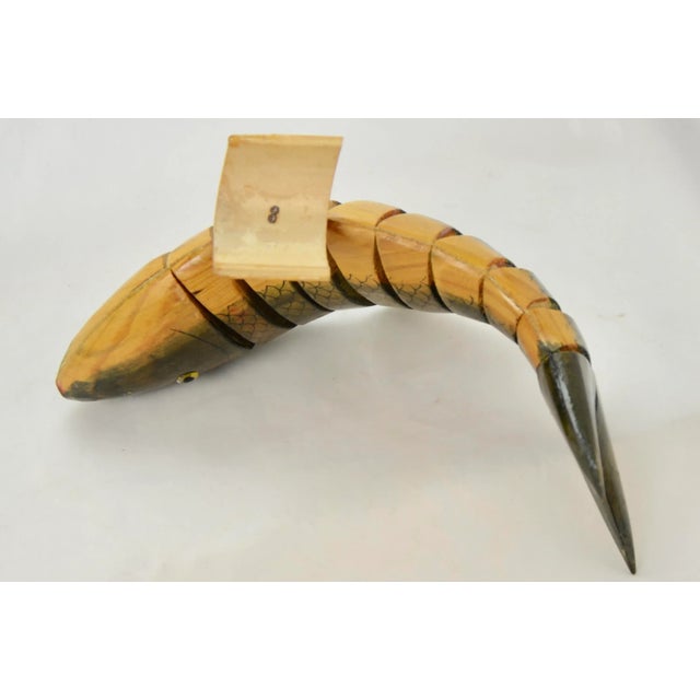 1970s 1970s Carved Reticulated Wood Fish For Sale - Image 5 of 6