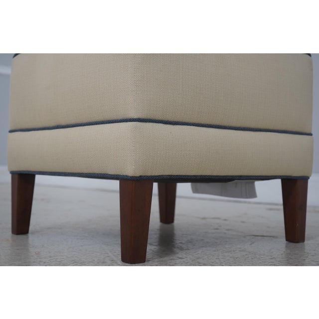 Pair Ethan Allen Modern Design Upholstered Ottomans For Sale In Philadelphia - Image 6 of 13