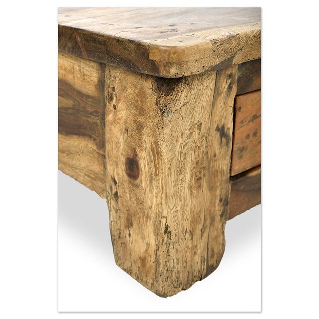 Wooden Side or Coffee Table with Drawer For Sale - Image 4 of 6