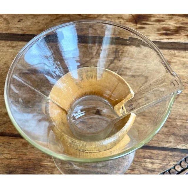 Tan Mid-Century Modern Glass Chemex Coffee Maker For Sale - Image 8 of 13