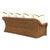 Vintage Basket Wave Sofa With Custom Banana Leaf Cushions For Sale - Image 4 of 7