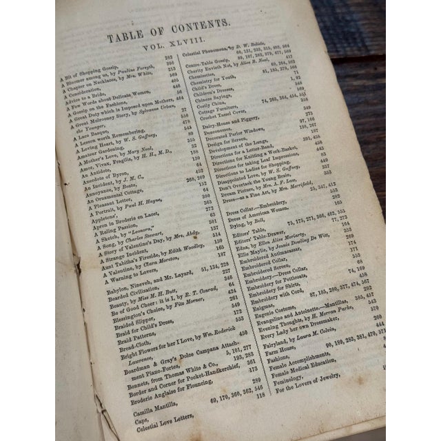 Mid 19th Century 1854 Godey’s Lady’s Book- Fashion, Sewing, Patterns, Liturary Articles, Stories by Women & More! For Sale - Image 5 of 18