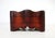 italydesign Small Handcrafted Triple Hump Leather Jewelry Box Italy For Sale - Image 4 of 10