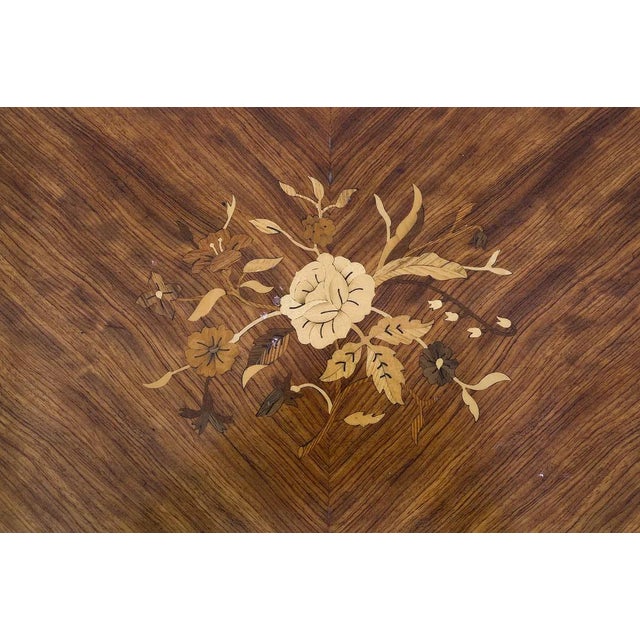 Brown Fine French Louis XV Style Inlaid Chest For Sale - Image 8 of 15