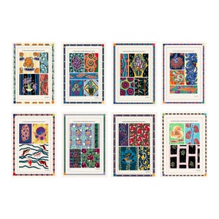 Atelier Aria Lumae Emile Allain Seguy Art Deco Botanical Cohesive Eight Piece Gallery Board Grid - Set of 8 For Sale
