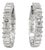 Ladies 18k White Gold 3.60ctw Inside Out Baguette Diamonds Hoop Earrings, Pair For Sale