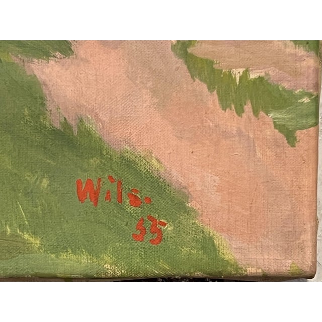 Wilhelm Julien Wils, Landscape, Oil on Canvas, 1955 For Sale - Image 6 of 7