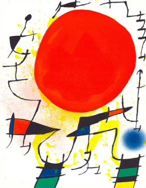 Joan Miró "Litógrafia Iii" 1972 Lithograph