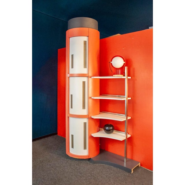 Postmodern Formica Library Shelves by Luigi and Renato Manzoni, Italy, 1958 For Sale - Image 3 of 11