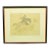Paul Brown Original Pencil C1937 Drawing Fox-Hunter Clearing Fence For Sale