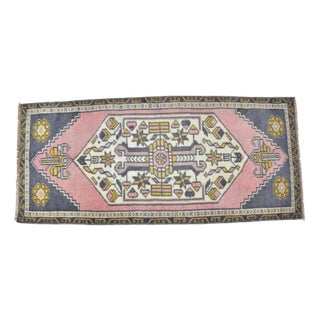 Small Vintage Rug in Wool For Sale