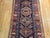 Antique Heriz Serapi Runner Rug, Hand-Knotted Wool, Geometric Pattern, Navy & Red,4x12 For Sale - Image 9 of 11
