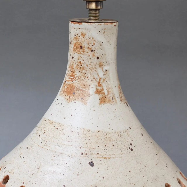Vintage Ceramic Table Lamp in the Style of Georges Pelletier, Circa 1970s For Sale - Image 11 of 12