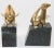 Mid 20th Century American Art Deco Polished Brass Bull and Bear Bookends Paperweights 1950s For Sale - Image 5 of 12