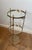 Metal 1940s Round brass pedestal table with three glass shelves. French work Attributed to Maison Jansen For Sale - Image 7 of 9