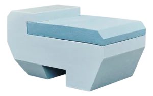 Amphibious Outdoor and Indoor Pouf in Light Blue Paint by Jacob Egeberg
