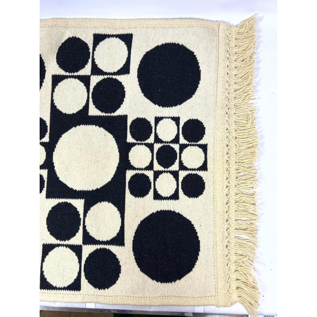 Verner Panton 1970s Verner Panton Op Art Wall Tapestry in Geometry Pattern For Sale - Image 4 of 6