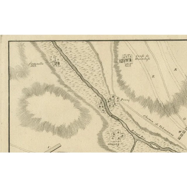 Battle Map of Allied Army Camp at Denain France, 1729 For Sale - Image 6 of 10