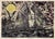Bold woodblock print by Byron Randall (American, 1918-1999). Titled "Schooner + Doryman", numbered "1st ed.", and signed...