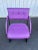 Metal 1980s Milo Baughman Style Purple Cantilever Dining Bistro Set - Set of 5 For Sale - Image 7 of 12