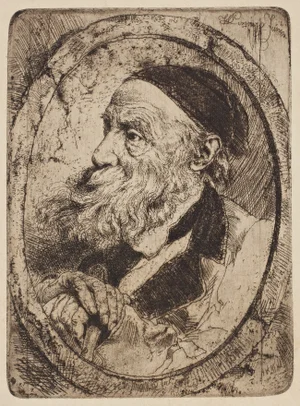 W. Linnig, Friedrich Preller, 19th-Century, Drypoint Etching