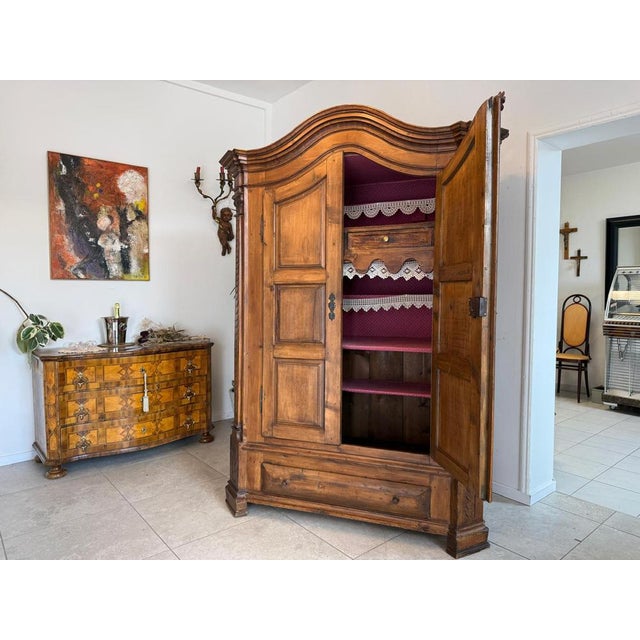 Wood Baroque Beechwood Cupboard, 1980s For Sale - Image 7 of 9