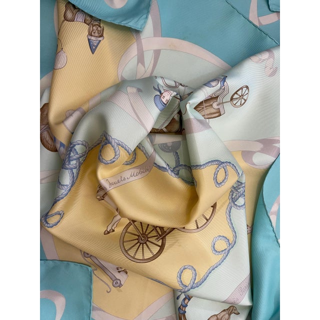 HERMES MOBILE TOYS 1984 By Nina silk scarf For Sale - Image 9 of 10