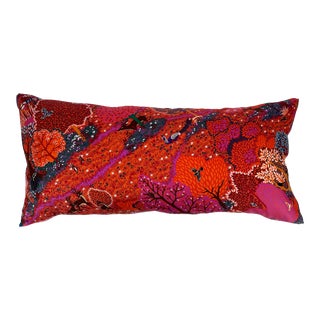 Hermes Scarf Dans Un Jardin Anglais Rectangular Pillow For Sale