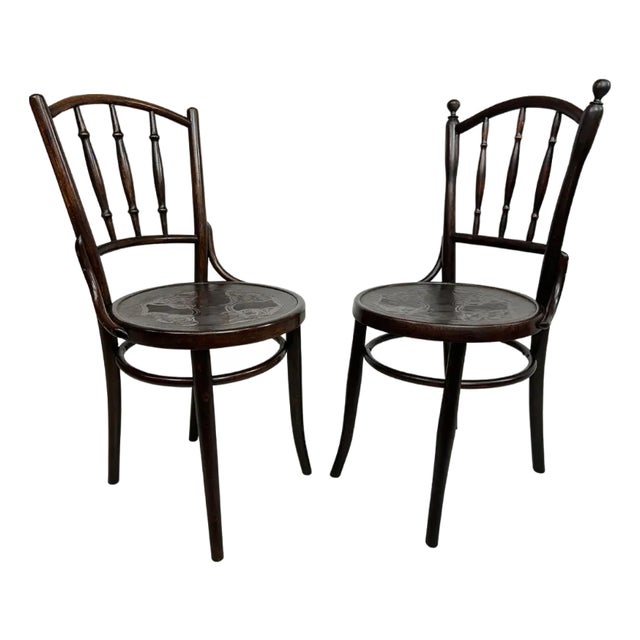 Set of Bentwood Dining Chairs from Thonet, 1920s For Sale