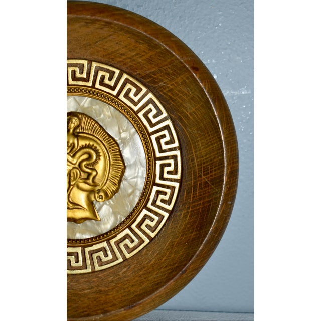 Vintage Small Grecian Wooden & Inlaid Wall Hanging For Sale - Image 10 of 13