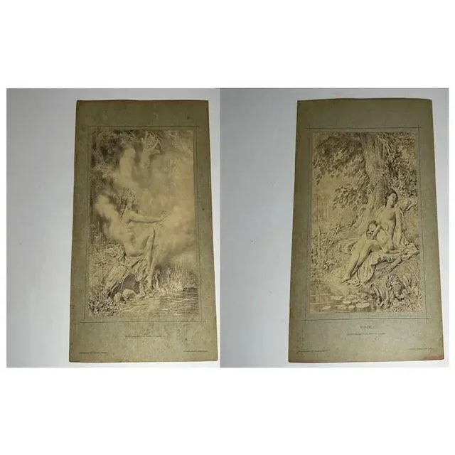 19th Century Heinrich Lossow: Götterdekameron Mythology Etchings Portfolio For Sale - Image 6 of 10