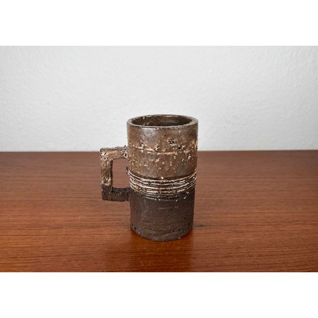 Mid-Century Modern Danish Studio Pottery Mug Vase by Robert Rob Bentsen, 1960s For Sale - Image 14 of 17