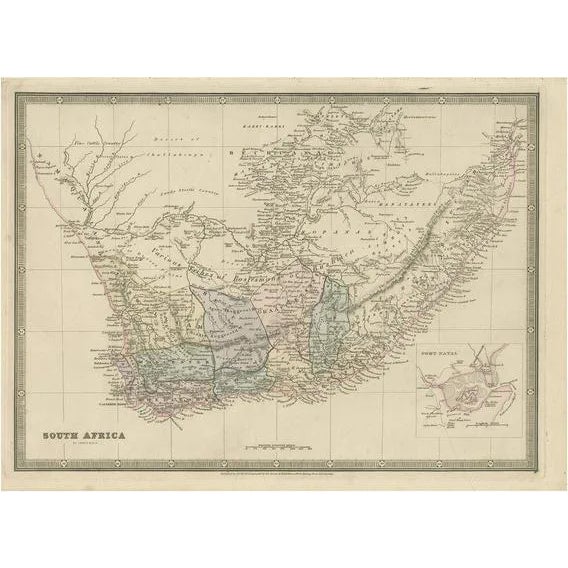 Antique Map of South Africa by Wyld, 1845 For Sale